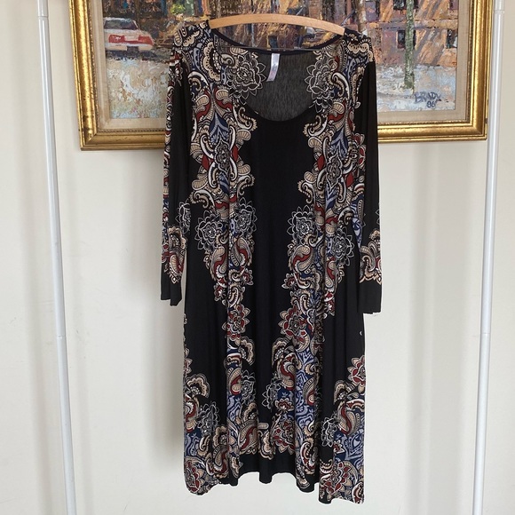 Mermaid Cove Mandala/Paisley midi dress - Picture 1 of 5